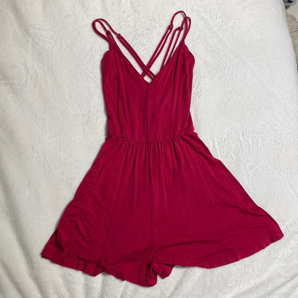 Forever 21 ruby red romper size m